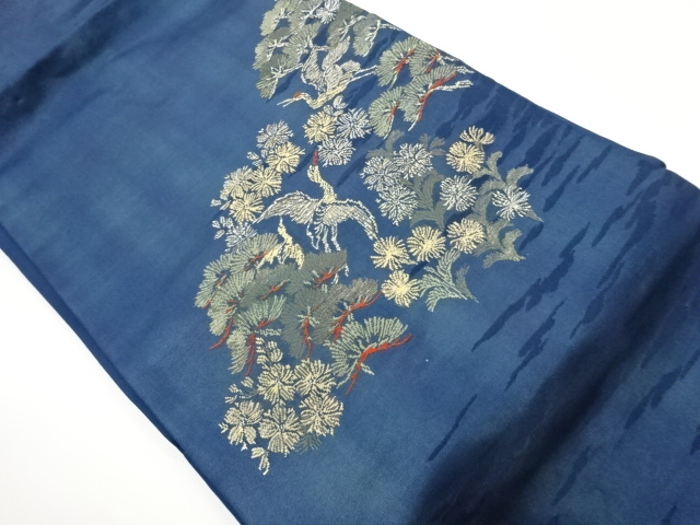 JAPANESE NAGOYA OBI / WOVEN FLOWERS